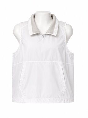 Size M Under Armour UA Drive Sleeveless Golf Anorak‎ 1/2 Zip Wind Vest White